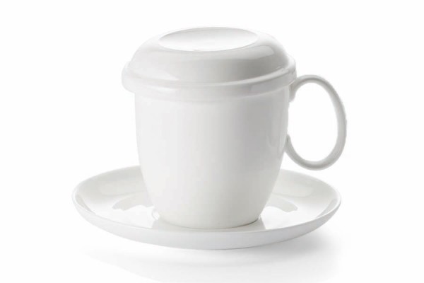 Teetasse mit Sieb und Untertasse "Banbury" 4er Set (300 ml)