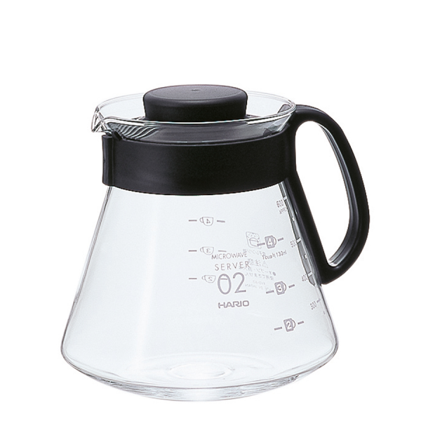 V60 Glaskanne 600 ml schwarz